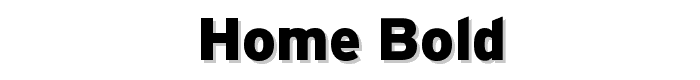 Home Bold font